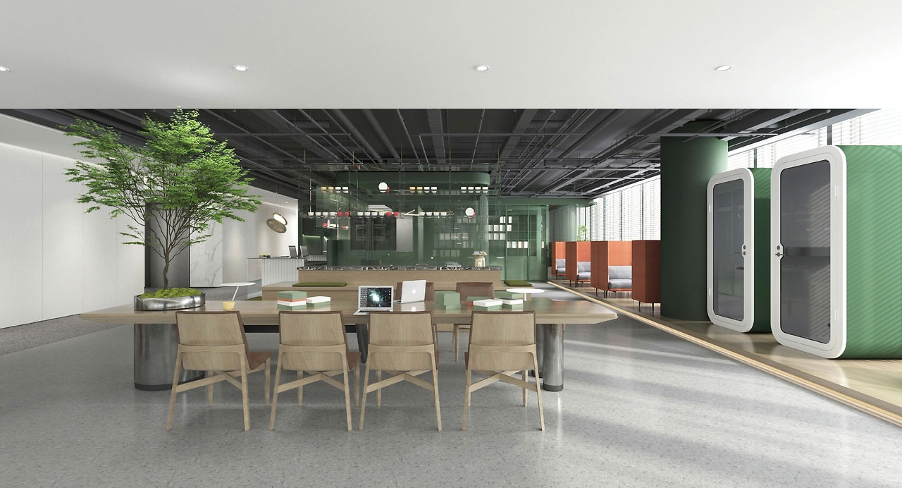 830平米現(xiàn)代辦公空間設計裝修效果圖