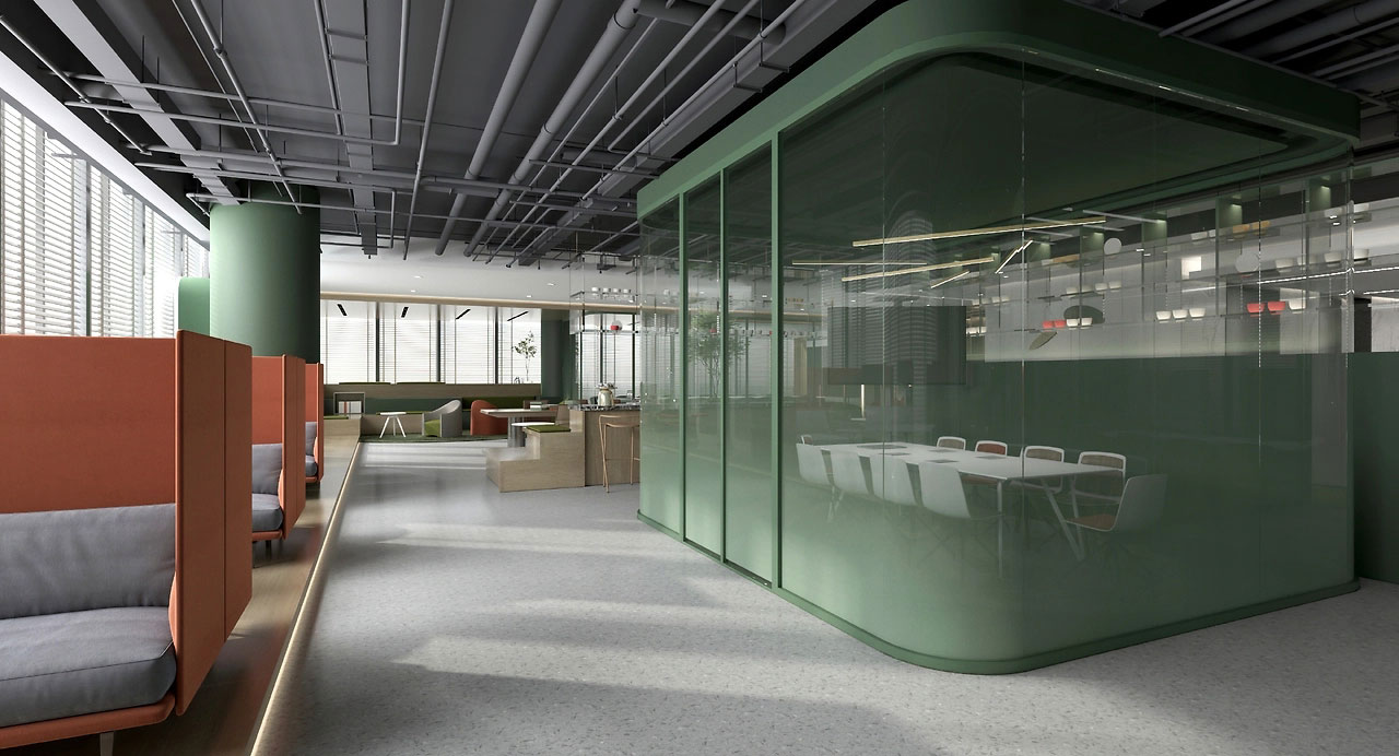 830平米現(xiàn)代辦公空間設計裝修效果圖