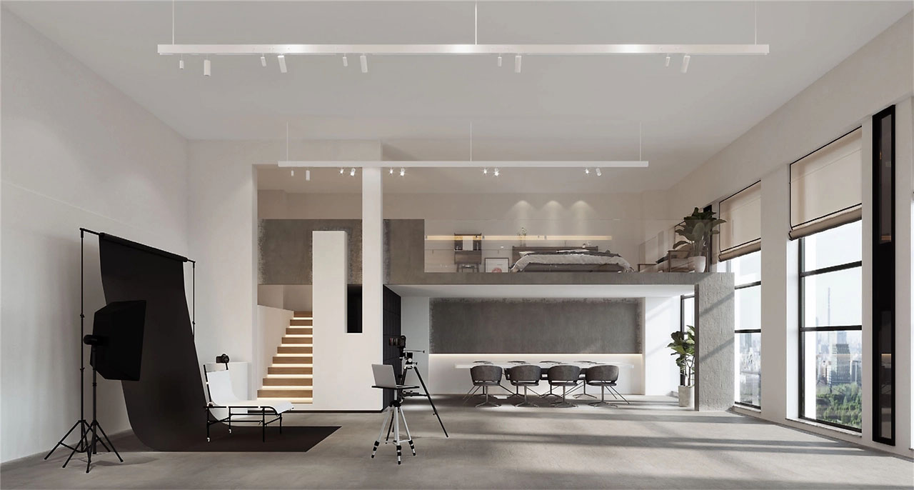 154平米LOFT辦公室裝修設(shè)計效果圖