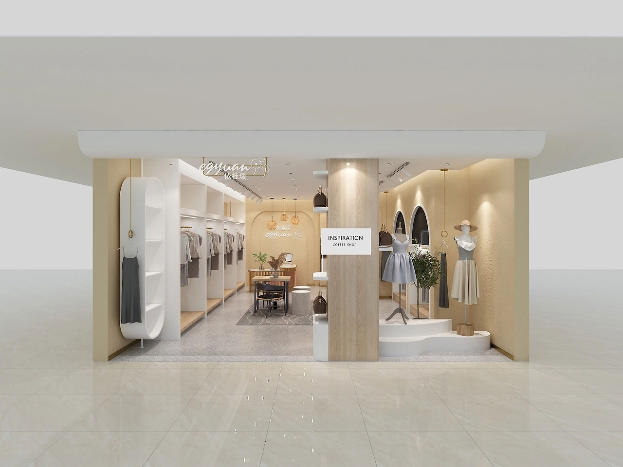 150平米現(xiàn)代服裝店裝修設計效果圖