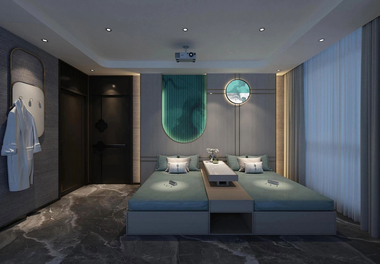 593平米鄭州足浴店裝修設(shè)計效果圖