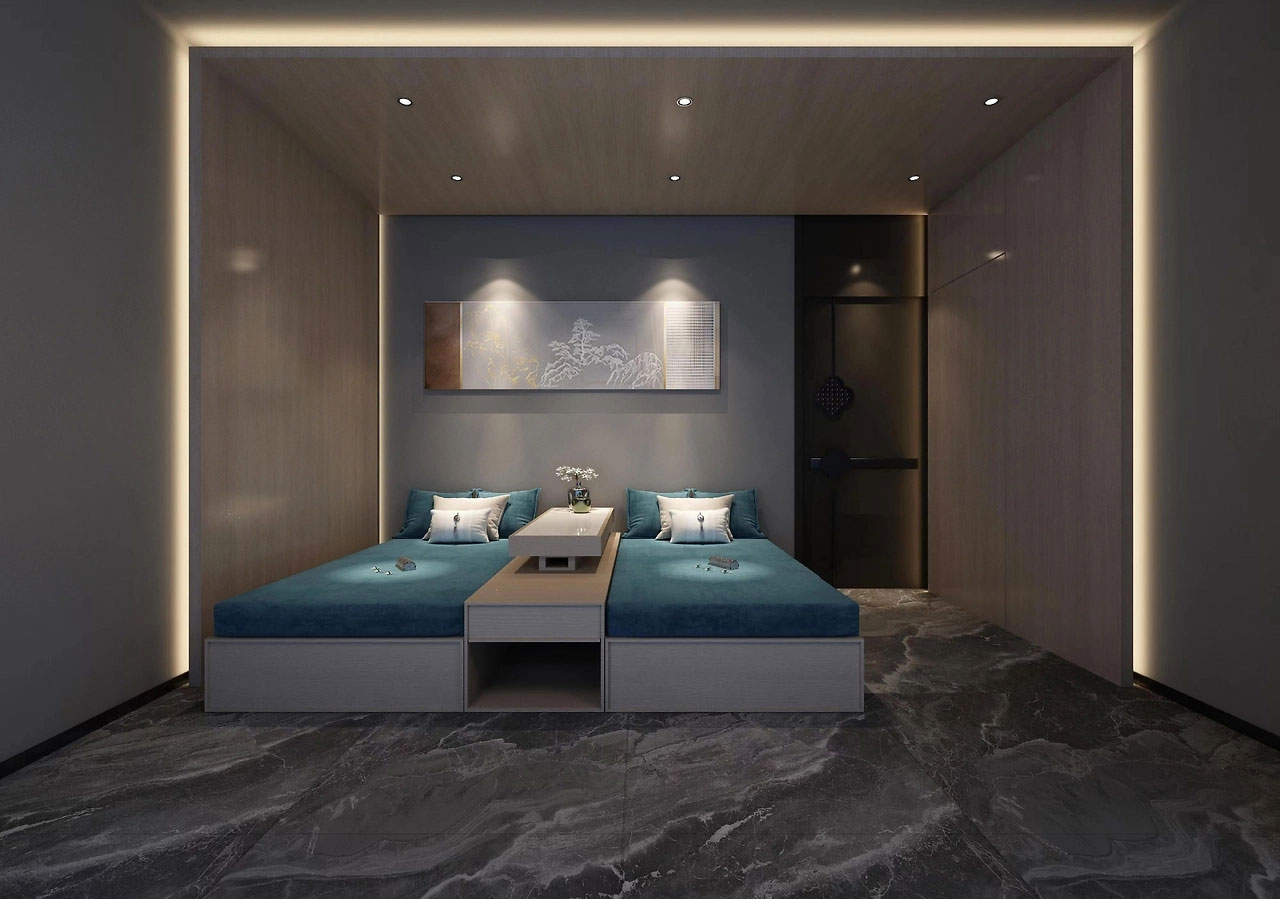 593平米鄭州足浴店裝修設(shè)計效果圖