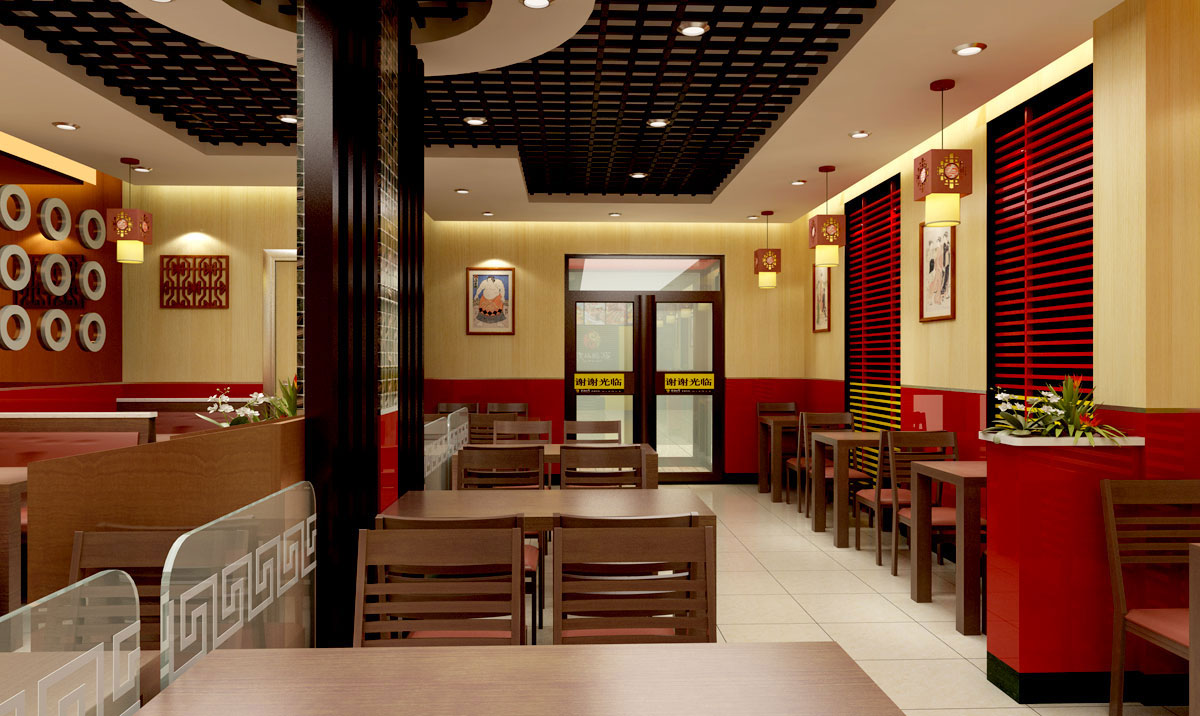 180平米鄭州燒烤店面裝修設(shè)計效果圖