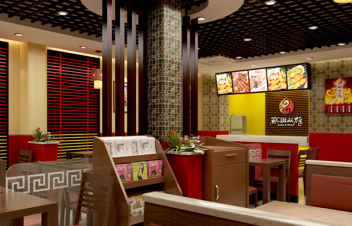 180平米鄭州燒烤店面裝修設(shè)計效果圖