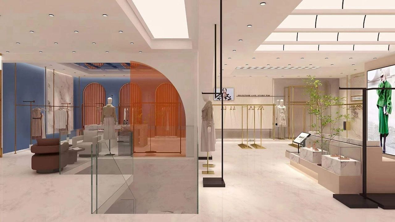 255平米服裝店鋪裝修設(shè)計(jì)效果圖
