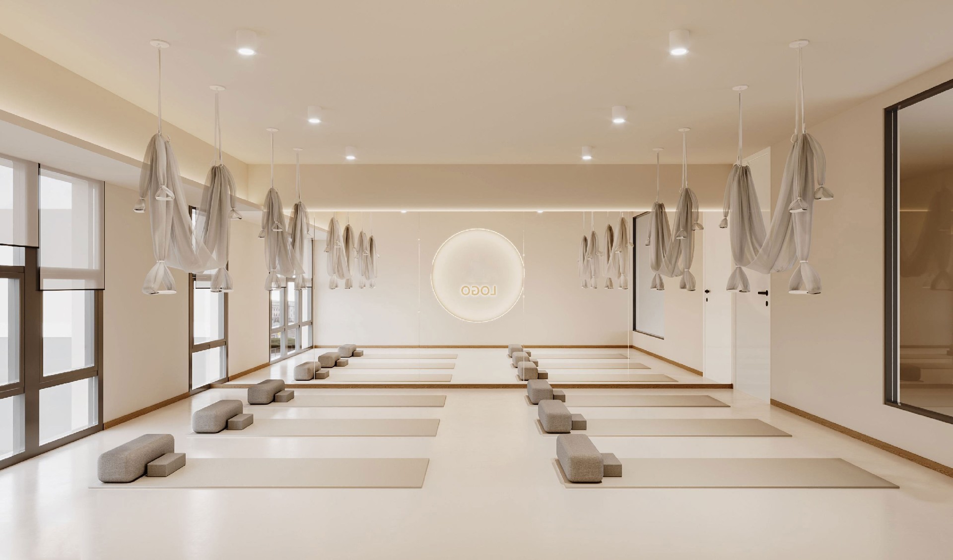 320平米開封瑜伽館設(shè)計(jì)裝修效果圖