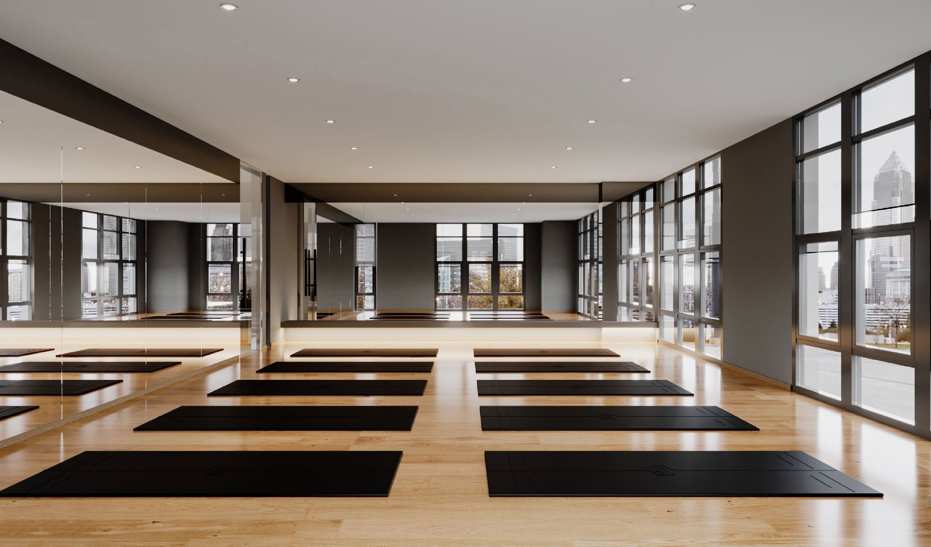 320平米開封瑜伽館設(shè)計(jì)裝修效果圖