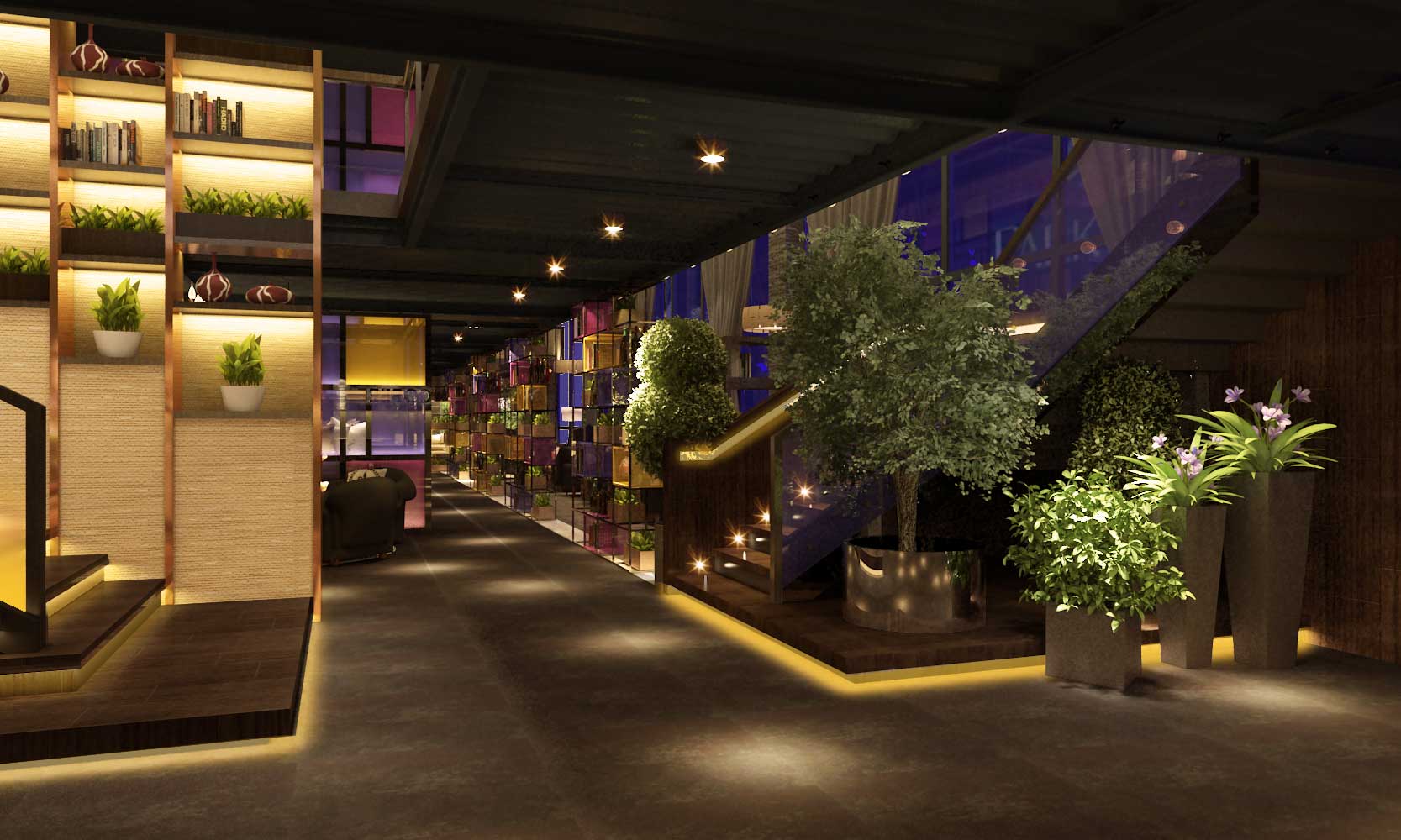 300平米鄭州咖啡館裝修設(shè)計效果圖