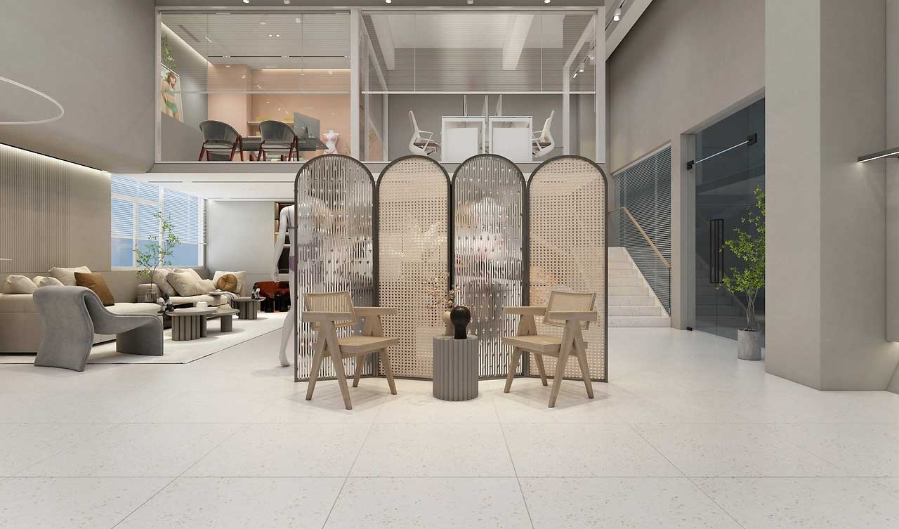 120平米內(nèi)衣展廳直播間設計效果圖