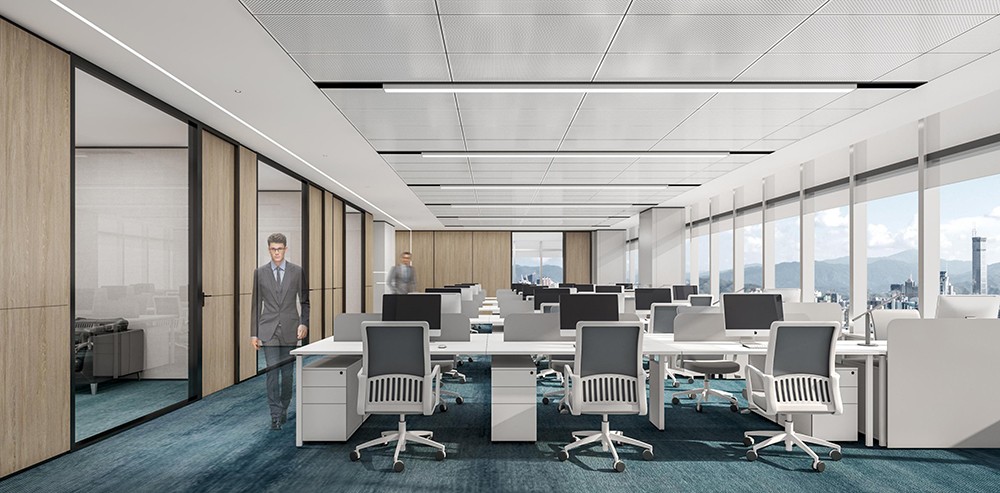 800㎡鄭州企業(yè)辦公室裝修設計效果圖