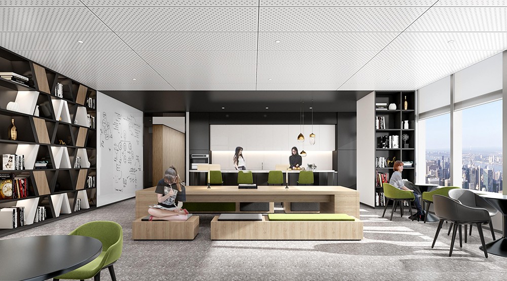 800㎡鄭州企業(yè)辦公室裝修設計效果圖