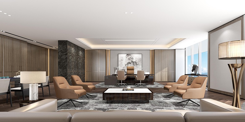 800㎡鄭州企業(yè)辦公室裝修設計效果圖