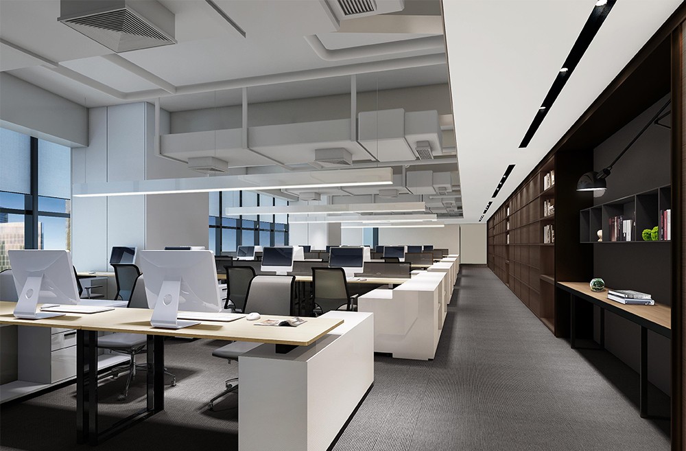 1300平米地產(chǎn)公司辦公樓設(shè)計效果圖