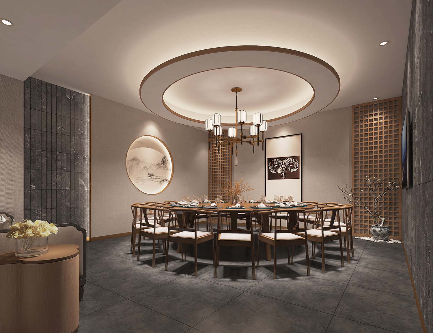 600平米鄭州連鎖餐廳裝修設(shè)計效果圖