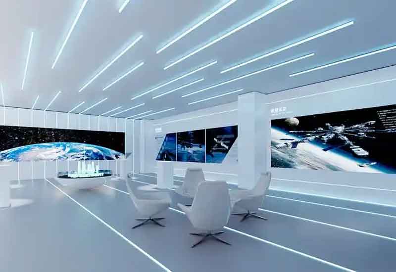 鄭州某科技企業(yè)展廳設(shè)計(jì)：未來感與互動(dòng)性的完美結(jié)合
