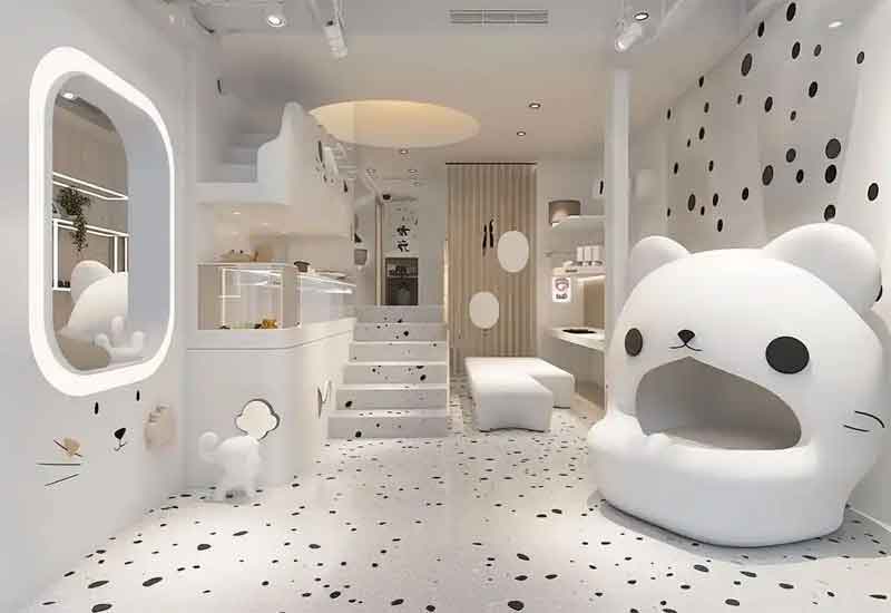 鄭州寵物店裝修設(shè)計(jì):萌寵互動(dòng)空間設(shè)計(jì)