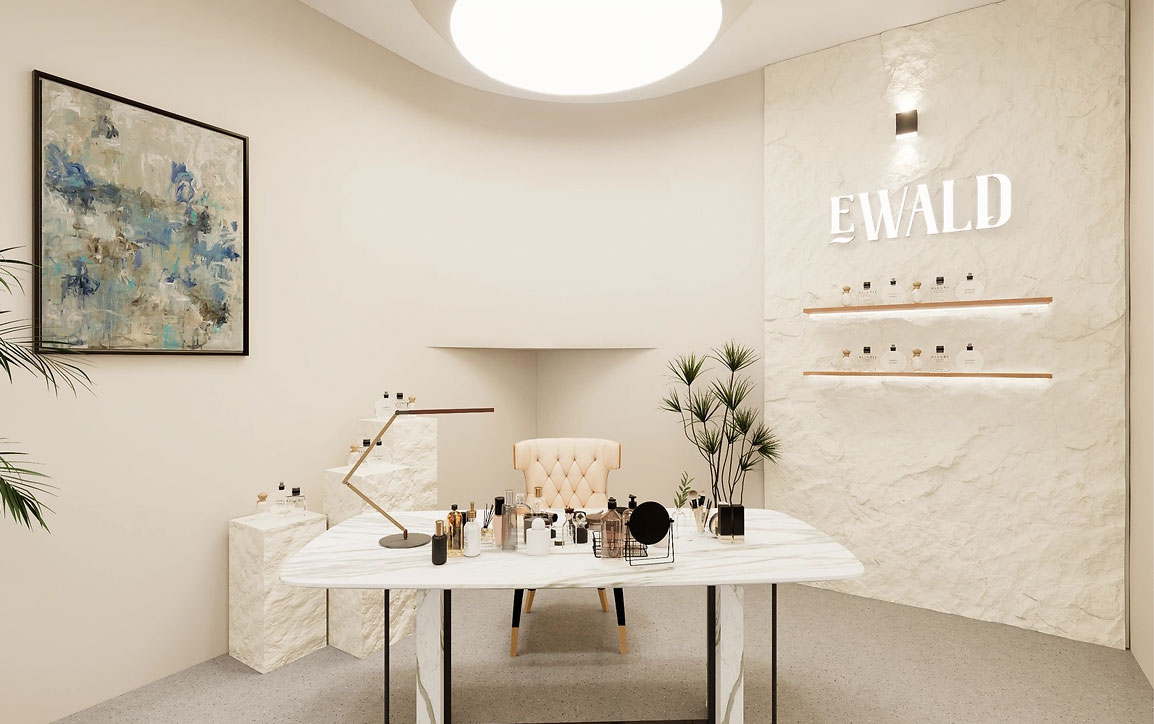 45平米鄭州化妝品店鋪直播間設(shè)計(jì)效果圖