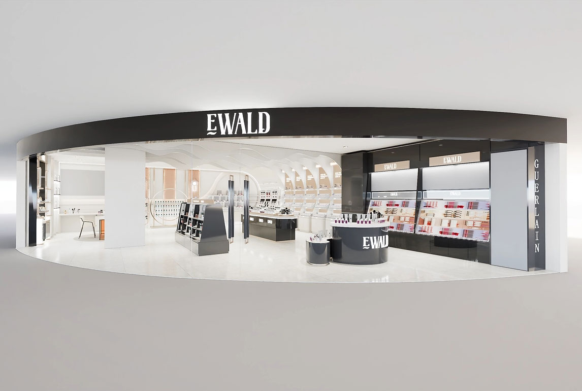 90平米鄭州化妝品店直播間設(shè)計(jì)效果圖