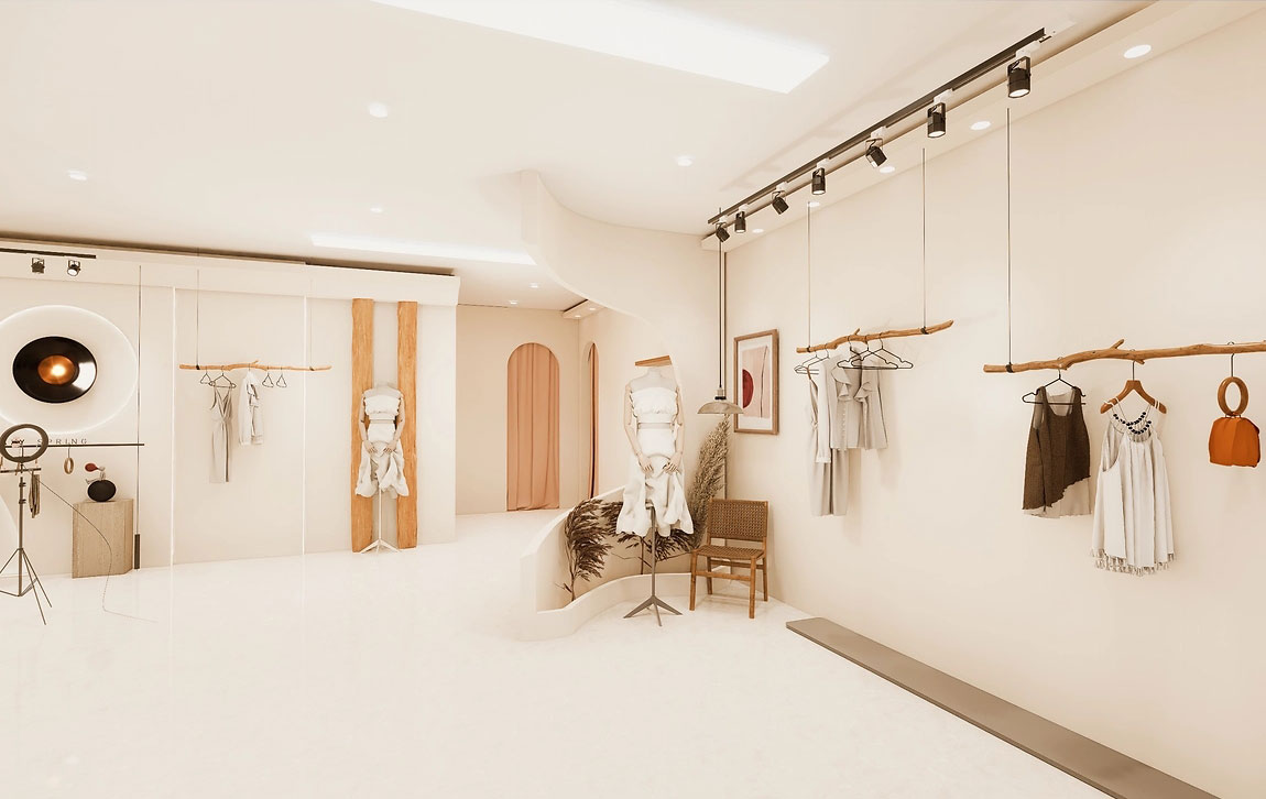 200平米鄭州服裝門店直播間設(shè)計(jì)效果圖