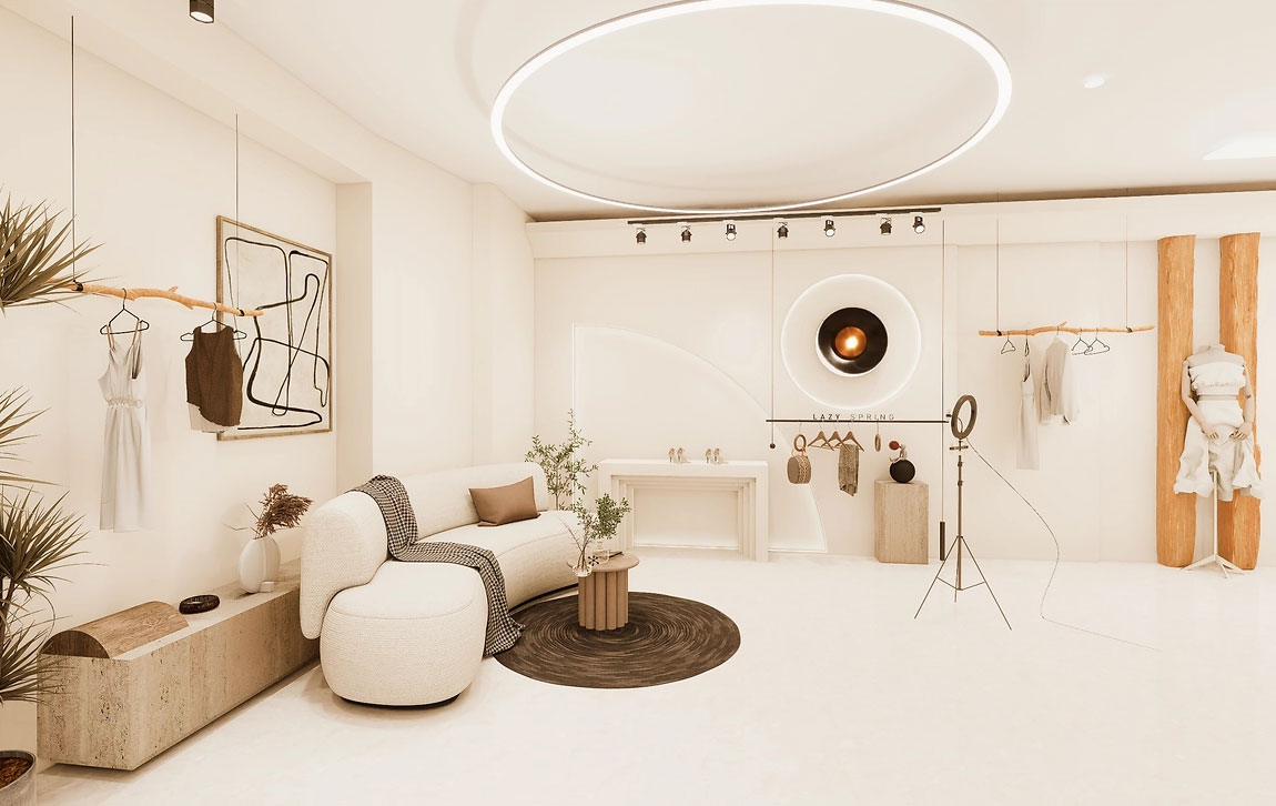 200平米鄭州服裝門店直播間設(shè)計(jì)效果圖