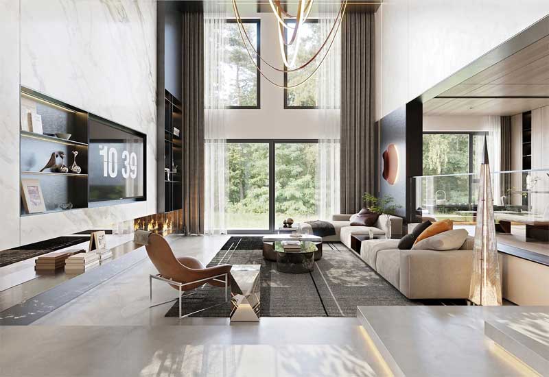 鄭州別墅裝修設計費用明細:500㎡全案預算清單