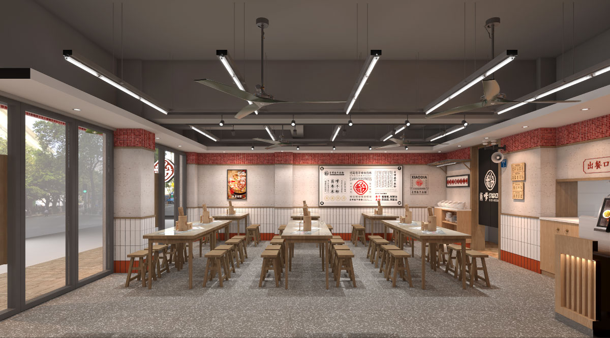 180平米鄭州快餐店裝修設(shè)計(jì)效果圖