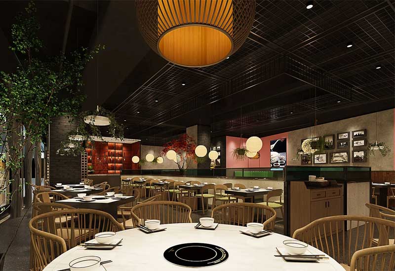 鄭州火鍋店裝修施工報價:不同桌型的排煙口位置調(diào)整費用