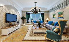 清純美式田園風(fēng)格兩居室裝修效果圖