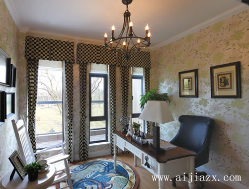 恬靜淡雅的現(xiàn)代風格復式書房裝修效果圖