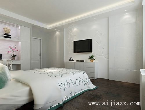 白色唯美的現(xiàn)代簡約風格臥室裝修效果圖
