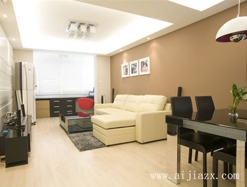 淺色素雅的現(xiàn)代簡(jiǎn)約風(fēng)格一居室客餐廳裝修效果圖