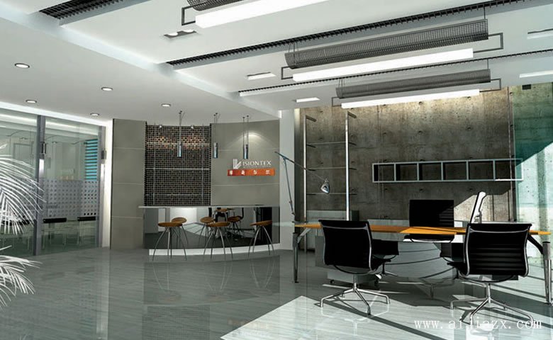 簡單大氣的現(xiàn)代簡約風(fēng)格辦公室前臺裝修效果圖