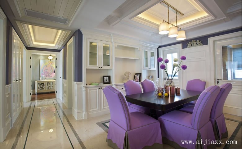 開(kāi)闊大方的歐式風(fēng)格大戶(hù)型餐廳裝修效果圖