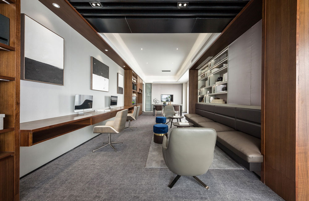 鄭州金水區(qū)海洋集團辦公室裝修設計案例